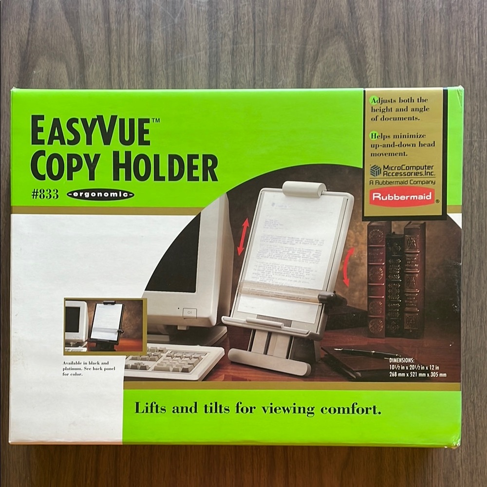 Rubbermaid EasyVue Copy Holder in Green and White